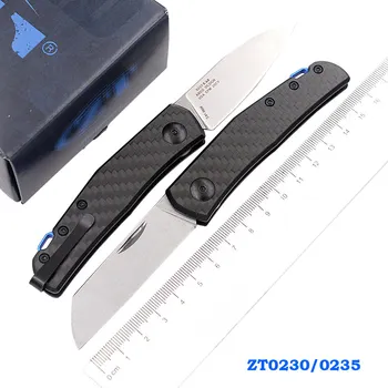 Нов Anso 0230 0235 Нескользящая Дръжката е От Въглеродни Влакна 20CV Джобен Инструмент За Оцеляване EDC Походный Ловен Кухненски Сгъваем Нож