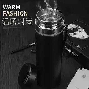 Вакуумно вакуумна колба с голям капацитет, креативна преносима пиенето на чаша от неръждаема стомана 304 с дръжка, чайник Изображение 2