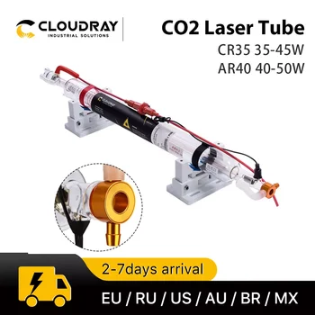 Cloudray 35-45 W Co2 Метална, Стъклена Лазерна Тръба 720 mm 40 W Стъклена Лазерна Лампа за CO2 Лазерно Гравиране, Рязане