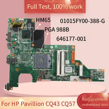 За HP Pavillion CQ43 CQ57 01015FY00-388-G 646177-001 дънна Платка за лаптоп HP Pavillion HM65 PGA 988B дънна Платка пълен тест на 100% на работа
