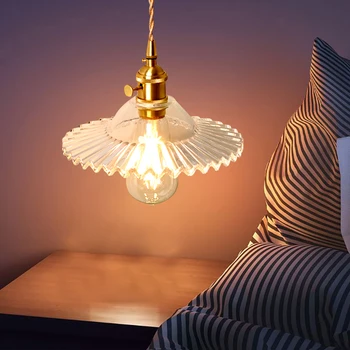 Стъклена Лампа Стенни Лампи Огледало За Баня Вътрешна Стенни Аплици Нощно Шкафче За Спалня Лампа За Четене Ретро Декор Лампа Изображение 2