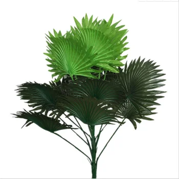 60 см Моделиране Голяма Метод Лист Украса За Помещения Цвете Зелено Растение Кафяв Лист Подпори За Снимане на Цвете В Саксия Празнична Украса направи си САМ