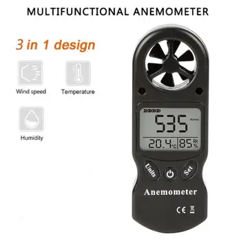 3-в-1 TL-300 Мини Ръчен Многофункционален LCD Дигитален Термометър, Влагомер Анемометр Скорост на вятъра Барометрическое Налягане