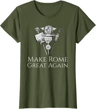 Тениска SPQR Roman Legion Eagle Standard - Make Rome Great Again. Мъжки t-shirt Премиум-клас От Памук С Къс Ръкав и Кръгло Деколте, Новата S-3XL Изображение 2