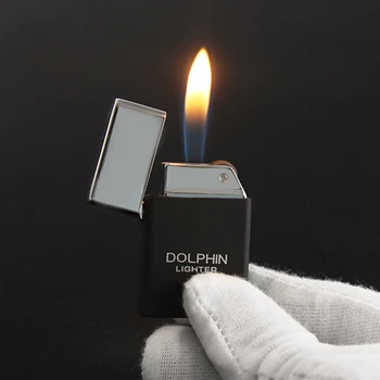 Мини Преносим Запалка Бутан Газ за Еднократна Употреба Метална Запалка Шлайфане Кръг Кремневая Запалка Цветни Компактен Хубав Подарък за Приятели