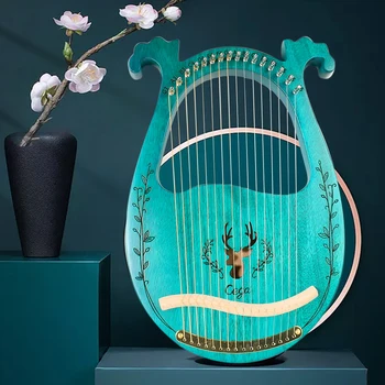 16 Струните Дървена Арфа-Лира от махагон Музикален Инструмент се изпълнява пиано Арфа за Начинаещи Подарък с Инструмент за Настройка на Дубликат Струна Лесно да Научите
