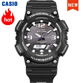 Casio часовник за мъже на Слънчевата енергия топ луксозни часовници набор от LED военни цифров часовник спортни 100 m Водоустойчив кварцов мъжки часовник AQS810