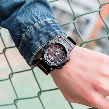 Casio часовник за мъже на Слънчевата енергия топ луксозни часовници набор от LED военни цифров часовник спортни 100 m Водоустойчив кварцов мъжки часовник AQS810 Изображение 2