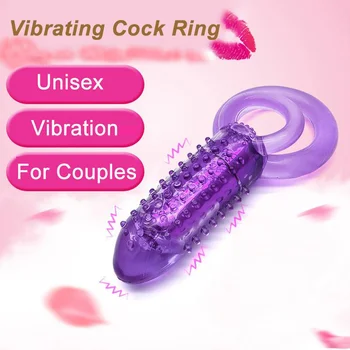 2022 нов силиконов двоен пенис пръстен куршум вибрация анален секс магазин, играчки за мъже гей мъжки петел клетка мастурбация пръстен вибратор