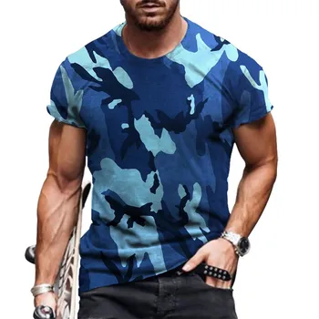 Тениска За Мъже С 3D Принтом, Летен Мъжки Топ, Всекидневни Нов Модерен Топ 2021, Тениска Оверсайз, Дишаща Градинска Мъжки Дрехи