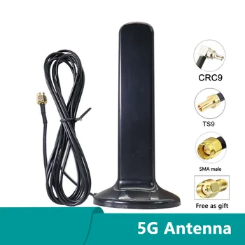 TS9 CRC9 5G и 4G LTE 3G GSM Антена с висок коефициент на усилване на 15dbi 600 ~ 6000 Mhz Omni Външна WiFi Водоустойчива Антена За връзка с SMA