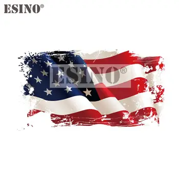 Автомобилен Стайлинг Творчески който да се вее на САЩ на Американския Национален Флаг Декоративна Стикер Карикатура Водоустойчив PVC Стикер за Купето на Автомобила Модел на Винил