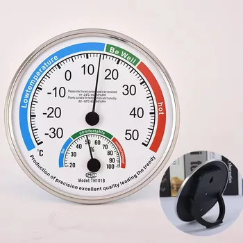 TH101B Термометър, Влагомер на Кръгла Температура Влажност на Монитора на Метър-30 ~ 50 ℃ Температура на Монитора 20-100%