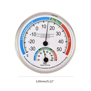 TH101B Термометър, Влагомер на Кръгла Температура Влажност на Монитора на Метър-30 ~ 50 ℃ Температура на Монитора 20-100% Изображение 2