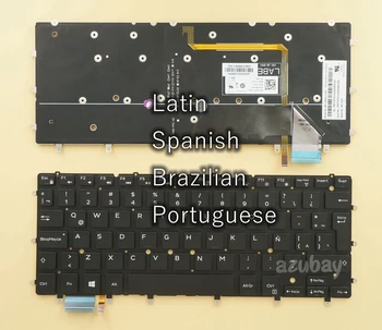 Латинска Испанска Бразилският Португалска клавиатура за DELL XPS 13 9343 9360 9350 P54G001 P54G002 09GMCR 077YT2 01D8GC 073N0K, с подсветка