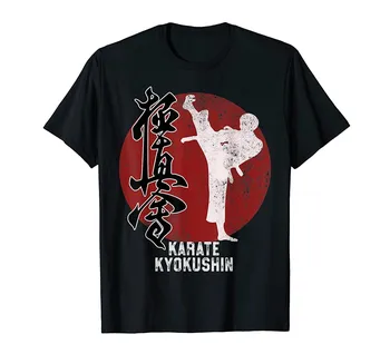 Японската тениска Киокушин Карате е Бойно Изкуство Подарък Мъжка Тениска Памучен Тениска, Тениски Блузи Аниме Harajuku Градинска Облекло
