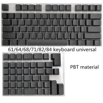 Капачки за комбинации PBT за мини-механична клавиатура, Подходящи за клавиатура 61/64/68/71/82/84 Layout с Прозрачни Букви RGB