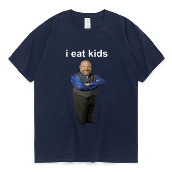 Забавна Детска тениска Бертрам Eats, Тениски I Eat Kids от чист Памук с Къс Ръкав за момчета и Момичета, Ежедневни Свободна Градинска Риза в стил Харадзюку Изображение 2
