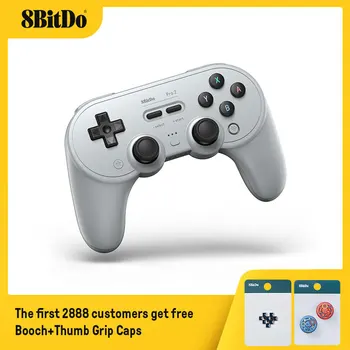 8 bitdo Pro 2 Bluetooth Геймпад с джойстик за Nintendo Switch, PC, mac os, Android, Steam Deck и Raspberry Pi