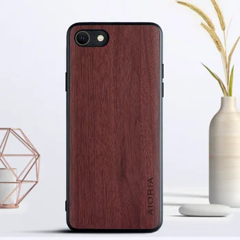 класическа дървена Реколта стикер в ретро Стил от изкуствена кожа, твърд калъф за iphone se 2020 г. 8 7 6 plus 6S, калъф за телефон, калъф funda capa