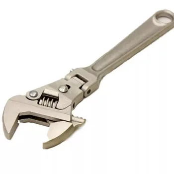 8-инчов Регулируем Гаечен Ключ С механизма на палеца, 180-градусная Сгъваема Дръжка, Тръбен Ключ с двойна употреба, Гаечен Ключ, Ключ, Ръчни инструменти, Изображение 2