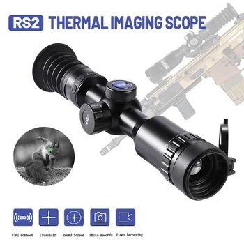 RS2 Инфрачервен Тепловизионный Тактически Нощен Оптичен Мерник RS2 за Лов и Стрелба на Изображението Дълъг Разговор ИНФРАЧЕРВЕН Мерник WIFI