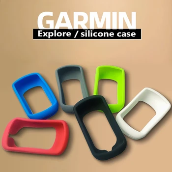 Калъф за Garmin Explore GPS велокомпьютер Силиконов Калъф гумен Защитен калъф за километража + HD филм (за Garmin Explore)