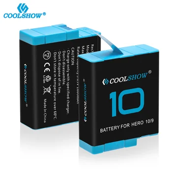 Coolshow За Gopro Hero 9 10 Черно Accesorios Bateria 