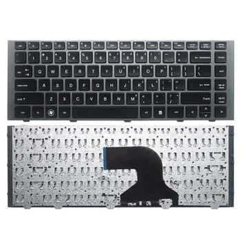 Новата клавиатура за лаптоп HP ProBook 4440S 4441 S 4445 S 4446 S Заменя 702238-001 сребърна рамка САЩ Изображение 2