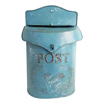 Европейски стил iron ретро пощенска кутия, запечатана кутия за предложения, пощенска кутия за вестници, Сватба градина, украсата на дома на пощенската кутия, пощенската кутия Изображение 2