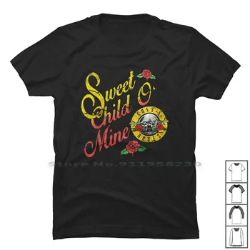 Тениска Sweet Child O ' Mine, 100% Памук, Типография, Популярна Тенденция, Тениска Sweet Child End Чи We Mi Hi