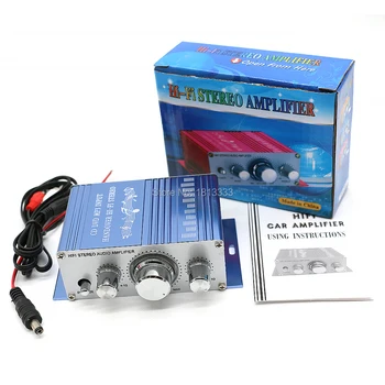 DC12V 2 Канален Mini LED HI FI Стерео Усилвател, CD DVD MP3 Вход С Кабел за Захранване За Автомобил Музикален Плейър Arcade DIY Аудио